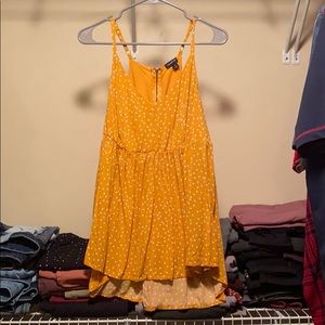 Torrid Mustard Yellow Polka Dot Top